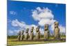 Seven Moai at Ahu Akivi-Michael-Mounted Photographic Print