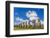 Seven Moai at Ahu Akivi-Michael-Framed Photographic Print