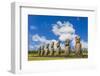 Seven Moai at Ahu Akivi-Michael-Framed Photographic Print