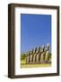 Seven Moai at Ahu Akivi-Michael-Framed Photographic Print