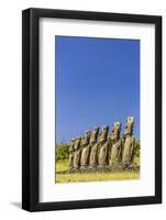 Seven Moai at Ahu Akivi-Michael-Framed Photographic Print