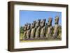 Seven Moai at Ahu Akivi-Michael-Framed Photographic Print