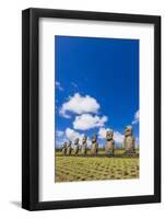 Seven Moai at Ahu Akivi-Michael-Framed Photographic Print