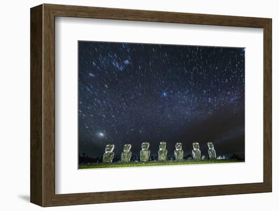 Seven Moai under the Stars-Michael-Framed Photographic Print