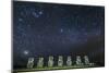 Seven Moai under the Stars-Michael-Mounted Photographic Print