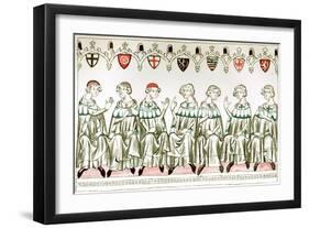 Seven Prince Electors Voting for Henry VII, Holy Roman Emperor, 1341-null-Framed Giclee Print