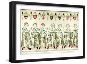 Seven Prince Electors Voting for Henry VII, Holy Roman Emperor, 1341-null-Framed Giclee Print