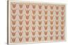 Seven Rows of Tulips, Fraktur Painting, C.1800-20-null-Stretched Canvas