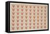 Seven Rows of Tulips, Fraktur Painting, C.1800-20-null-Framed Stretched Canvas