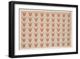 Seven Rows of Tulips, Fraktur Painting, C.1800-20-null-Framed Giclee Print