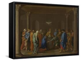 Seven Sacraments: Marriage, Ca 1637-1640-Nicolas Poussin-Framed Stretched Canvas