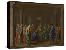 Seven Sacraments: Marriage, Ca 1637-1640-Nicolas Poussin-Stretched Canvas