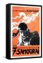 Seven Samurai, French Movie Poster, 1954-null-Framed Stretched Canvas