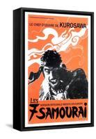 Seven Samurai, French Movie Poster, 1954-null-Framed Stretched Canvas