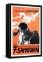 Seven Samurai, French Movie Poster, 1954-null-Framed Stretched Canvas