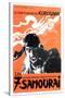 Seven Samurai, French Movie Poster, 1954-null-Stretched Canvas