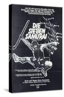 Seven Samurai, German Movie Poster, 1954-null-Stretched Canvas