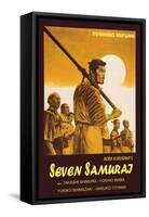 Seven Samurai, Italian Movie Poster, 1954-null-Framed Stretched Canvas