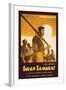 Seven Samurai, Italian Movie Poster, 1954-null-Framed Art Print