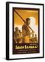 Seven Samurai, Italian Movie Poster, 1954-null-Framed Art Print