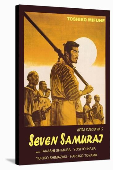 Seven Samurai, Italian Movie Poster, 1954-null-Stretched Canvas