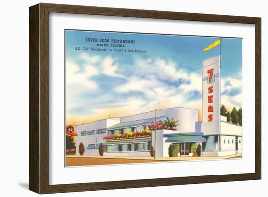 Seven Seas Restaurant, Miami, Florida-null-Framed Art Print
