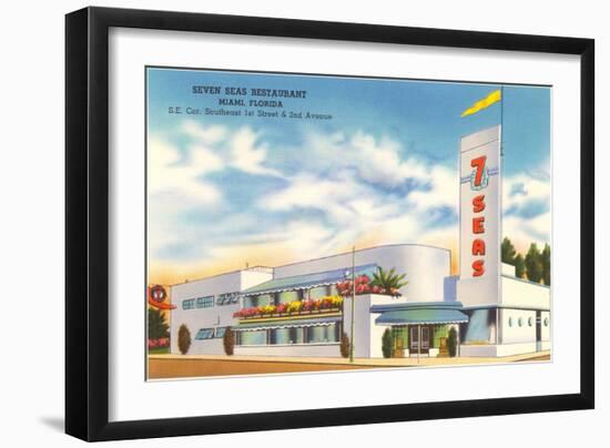 Seven Seas Restaurant, Miami, Florida-null-Framed Art Print