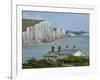 Seven Sisters Chalk Cliffs, Cuckmere Haven, Near Seaford, East Sussex, England-David Wall-Framed Photographic Print