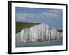 Seven Sisters Chalk Cliffs, Seen from Cuckmere Haven, Near Seaford, East Sussex, England-David Wall-Framed Photographic Print