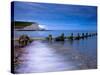 Seven Sisters Cliffs From Cuckmere Haven Beach, South Downs, East Sussex, England, United Kingdom-Alan Copson-Stretched Canvas