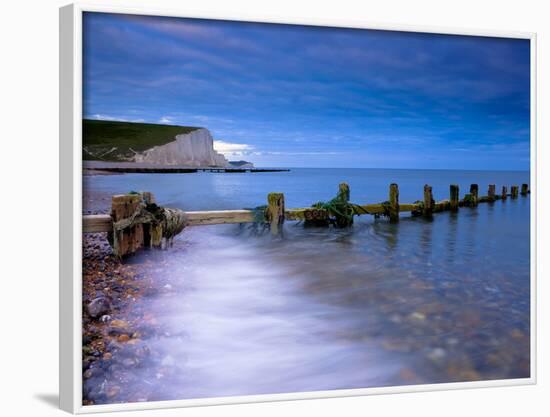 Seven Sisters Cliffs From Cuckmere Haven Beach, South Downs, East Sussex, England, United Kingdom-Alan Copson-Framed Photographic Print