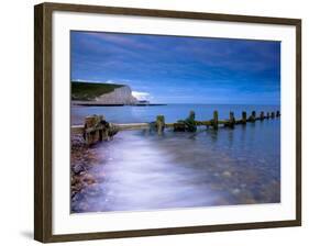 Seven Sisters Cliffs From Cuckmere Haven Beach, South Downs, East Sussex, England, United Kingdom-Alan Copson-Framed Photographic Print