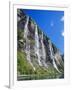 Seven Sisters Falls as Seen from Ferry, Geiranger Fjord, Norway, Europe-Anthony Waltham-Framed Photographic Print