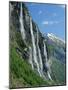 Seven Sisters Falls, Geiranger Fjord, Western Fjordlands, Norway, Scandinavia, Europe-Anthony Waltham-Mounted Photographic Print