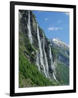 Seven Sisters Falls, Geiranger Fjord, Western Fjordlands, Norway, Scandinavia, Europe-Anthony Waltham-Framed Photographic Print