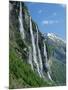 Seven Sisters Falls, Geiranger Fjord, Western Fjordlands, Norway, Scandinavia, Europe-Anthony Waltham-Mounted Photographic Print