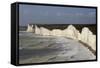 Seven Sisters from Birling Gap, South Downs National Park, East Sussex, England, United Kingdom-Rolf Richardson-Framed Stretched Canvas