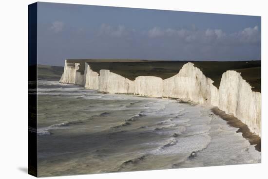 Seven Sisters from Birling Gap, South Downs National Park, East Sussex, England, United Kingdom-Rolf Richardson-Stretched Canvas