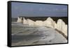 Seven Sisters from Birling Gap, South Downs National Park, East Sussex, England, United Kingdom-Rolf Richardson-Framed Stretched Canvas