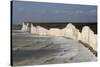 Seven Sisters from Birling Gap, South Downs National Park, East Sussex, England, United Kingdom-Rolf Richardson-Stretched Canvas
