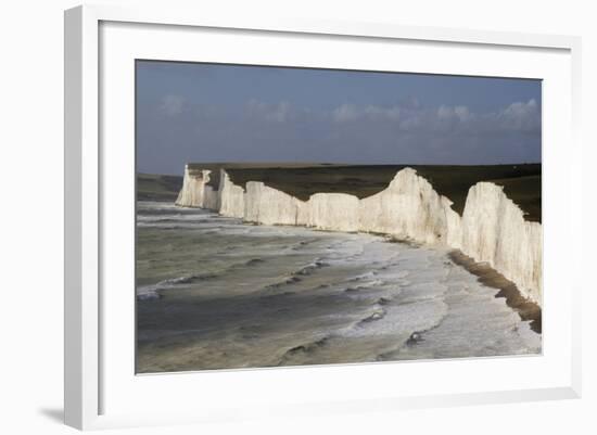 Seven Sisters from Birling Gap, South Downs National Park, East Sussex, England, United Kingdom-Rolf Richardson-Framed Photographic Print