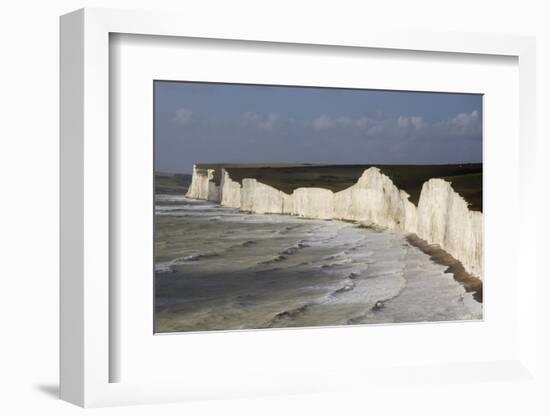 Seven Sisters from Birling Gap, South Downs National Park, East Sussex, England, United Kingdom-Rolf Richardson-Framed Photographic Print