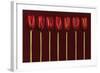 Seven Tulips in a Row-Tom Quartermaine-Framed Giclee Print