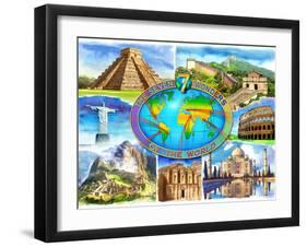 Seven Wonders of the World-Adrian Chesterman-Framed Art Print