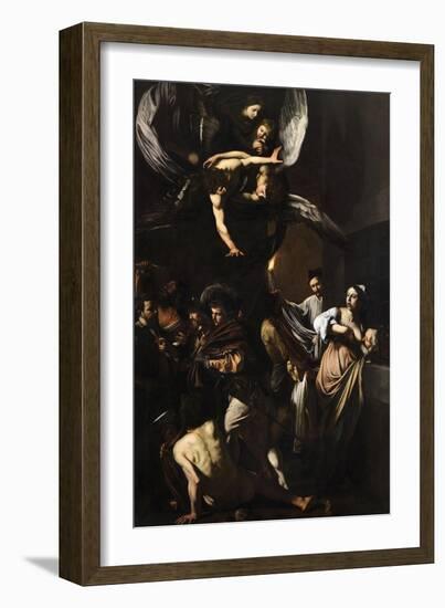 Seven Works of Mercy-Caravaggio-Framed Art Print