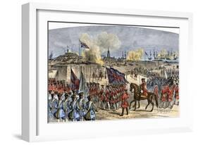 Seven Years' War (1756-1763). Episode of the French Indian War between Great Britain and France in-null-Framed Giclee Print