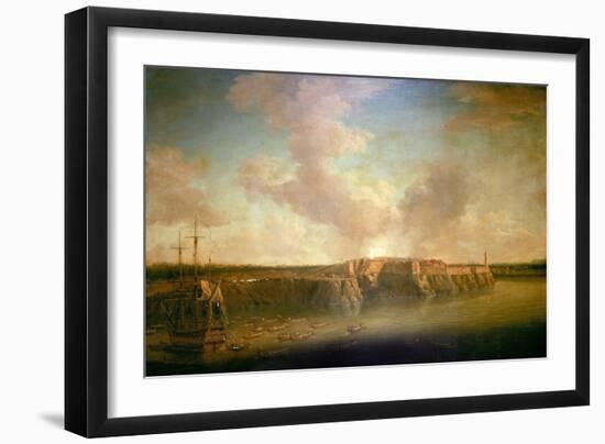 Seven Years' War (1756-1763): Invasion of Havana, 1762, Attack on Morro Castle (Cuba) on July 30. O-Dominic Serres-Framed Giclee Print