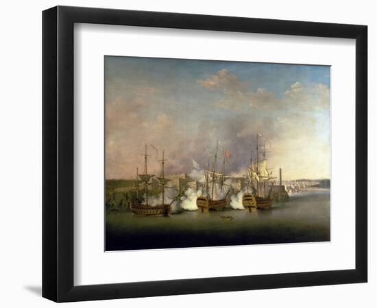 Seven Years' War (1756-1763): the Bombing of Morro Castle (Cuba) on July 1, 1762, an Interpretation-Richard Paton-Framed Giclee Print