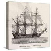 Seventeenth Century French Warship-Morel-fatio-Stretched Canvas