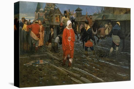 Seventeenth-Century Moscow Street on a Public Holiday, 1895-Andrei Petrovich Ryabushkin-Stretched Canvas